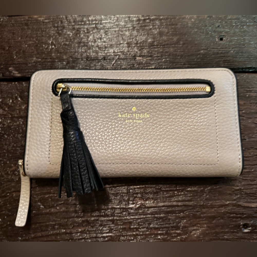 Kate Spade wallet — long enough for checkbook